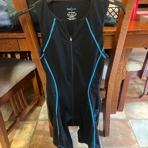 Women's Black and Blue Triathlon Suit